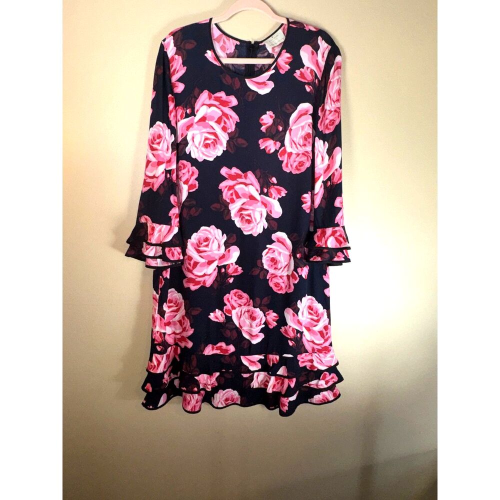 Kate Spade Dress, Black with pink and burgundy flowers
